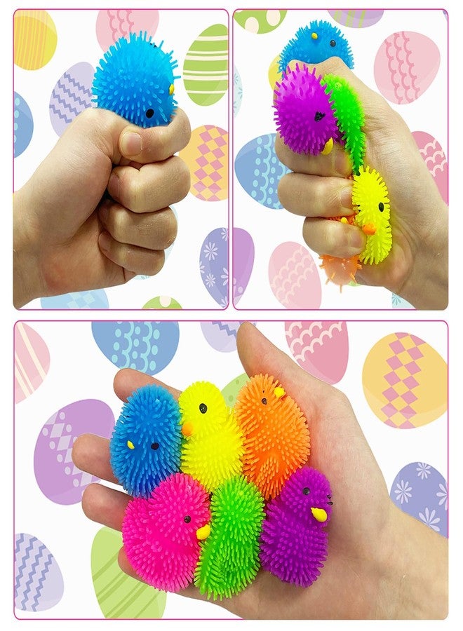 AMENON 12 Pack Prefilled Easter Eggs with Chick Duck LED Puffer Balls,Light Up Stress Relief Fidget Toys Squeeze Sensory Ball for Kids Boys Girls Easter Basket Stuffers Easter Egg Hunt Party Favor Gift - Image 4
